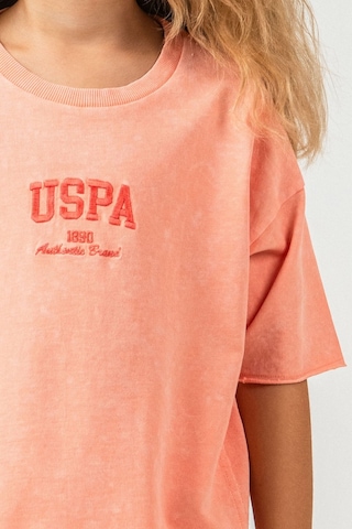 U.s. Polo Assn. Kız Çocuk Turuncu Bermuda Takım Turuncu