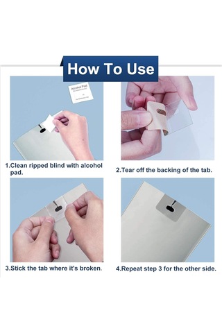 Konesam Pvc Şeffaf 3x3 Cm 30 Set 60 Adet Vertikal Jaluzi Tamir Patchleri - Kolay Kurulum, Dayanıklı Materyal Şeffaf