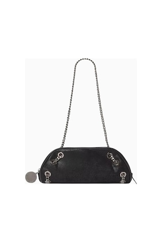Stella Mccartney Eco Shaggy Deer Vegan Falabella, Zincir Detaylı Bowling Omuz Çantası Siyah