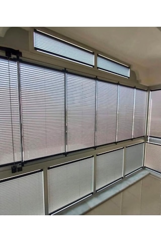 Kül Gri Plise Perde - Cam Balkon Ve Pimapen Uyumlu Kancalı Veya Vidalı Montaj