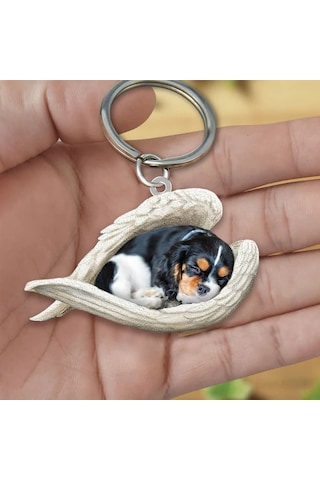 Maiyame Akryl Yapımı İki Yönlü Baskılı Köpek Figürlü Araba Anahtarı Askısı - Ev Kullanıma Uygun, Dayanıklı Ve Pratik Tasarım Diğer