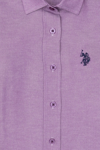 U.s. Polo Assn. Kız Çocuk Menekşe Gömlek Desenli 50297414-vr037 Menekşe Lila
