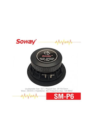 Soway P6 16 Cm Kurşun Göbek Profesyonel Midrange 300w 100rms 2adt