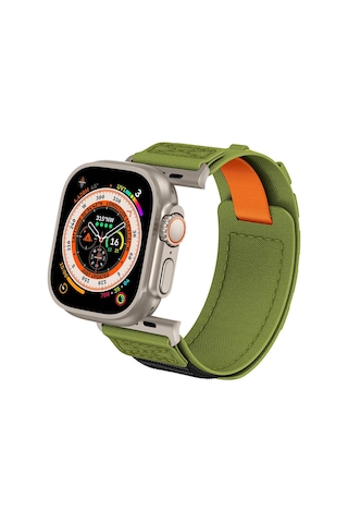 Apsuwa Apple Uyumlu Watch Ultra 49mm Kordon Kayış Hasır Kumaş KRD-99