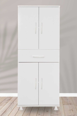 Atlas Çok Amaçlı Raflı Ve Çekmeceli Dolap Mutfak & Banyo Beyaz Beyaz