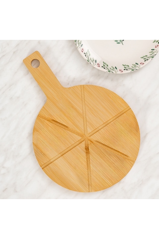Benante Bambu Yuvarlak Kesme Tahtası - 33 Cm X 23 Cm Bambu