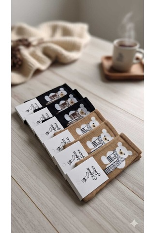 Kadın Pamuk Çorap Kışlık 36-40 Numara Asorti 6'lı Paket Set 1