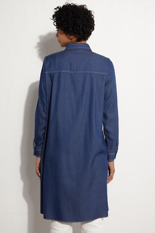 Kadın Kyr Çıtçıtlı Tensel Tunik - Mavi Mavi