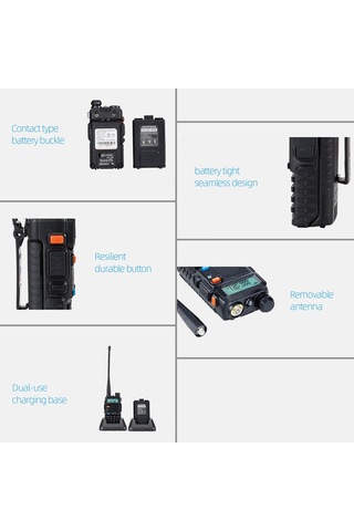 Jokmae Kask İçi Telsiz Sistemi Baofeng Uv-5r İçin Kablosuz Mini Kulaklık-mikrofon Seti, 1800mah Şarj Edilebilir Pil, Siyah, Ab Standardı