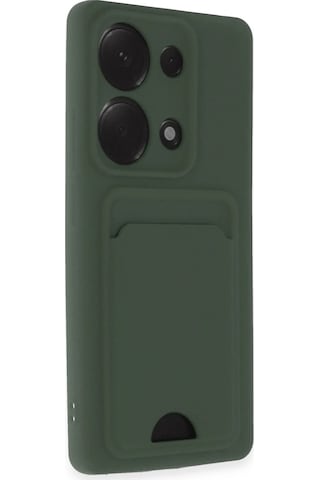 Newface - 476 - Xiaomi Redmi Note 13 Pro 4g Kılıf Kelvin Kartvizitli Silikon - - Csmo-tex - Koyu Yeşil