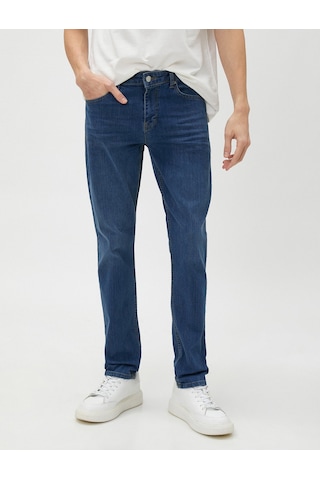 Koton Slim Fit Kot Pantolon - Brad Jean Açık İndigo 3sam40233nd 3SAM40233ND600 Açık İndigo