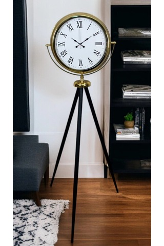 Gold Roma Rakamlı Lüks Tripod Ayaklı Saat Çok Renkli