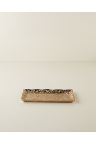 English Home Glare Alüminyum Dekoratif Tepsi 30,5x15x1,5 Cm Gold