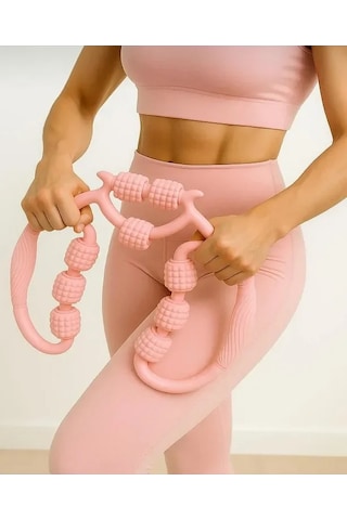 9 Tekerlekli Boyun Bacak Ayak Bel Masaj Aleti Çok Fonksiyonlu Manuel 4741 Açık Mavi