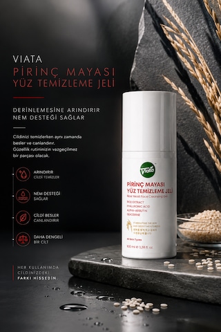 Pirinç Mayası Yüz Temizleme Jeli Hyaluronik Asit Alpha Arbutin 100 Ml