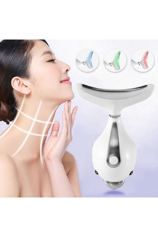 Hikeren Yüz Boyun Led Foton Terapi Isıtıcı Kırışıklık Giderme Soğuk Lipoliz Cihazı Beyaz