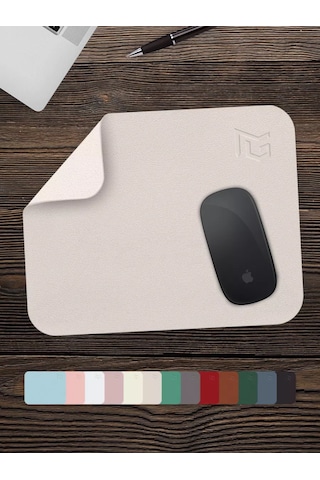 Gimarz Kürklü Deri Küçük Açık Gri Mouse Pedi 213412107