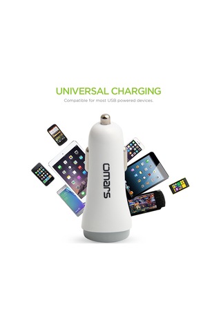 Omars 4.8A Çift Usb Çıkışlı Araç Şarj Cihazı
