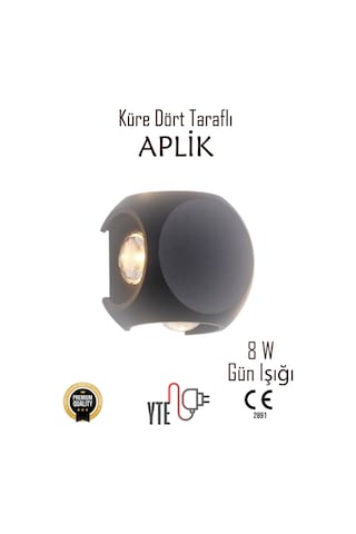 Küre Su Geçirmez Dört Taraflı 3200 Kelvin Dış/iç Mekan Dekoratif Gün Işığı