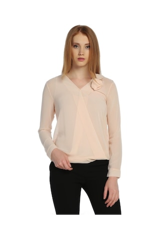 Bulalgiy Kadın Pudra Şifon Bluz - Bga335014