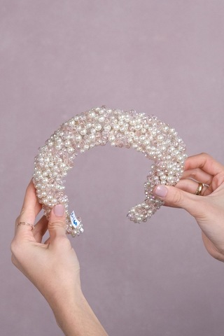 FdayAksesuar En Güzel Gelinlere Özel Leal Bombeli Boncuklu Gelin Saç Aksesuarı FRDY31641