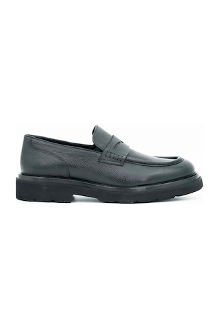 Tuna Hakiki Floter Deri Eva Taban Loafer Model Erkek Ayakkabı - E3424 Siyah