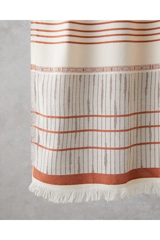 English Home Pure Natural Pamuklu Peştamal 90x150 Cm Açık Bej-kiremit Açık Bej-kiremit