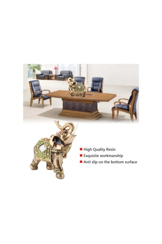 Kangvka Yeşil Orta Boy Reçine Fenerji Fillo Elefant Heykeli - Ev Ofis Dekorasyonu, Şans Ve Servet Simgesi, Hediye Özel