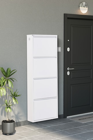 Arpelia Metal Ayakkabılık 4 Lü Beyaz