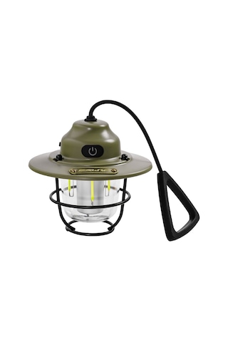 Yuntech01 Led Kamp Işığı, Usb Şarjlı, 7 Işık Modu, Su Geçirmez, Retro Tasarım, Dahili Li-poly Batarya Yeşil Çok Renkli