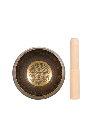 Vkemall Yoga Terapi Meditasyon Tibet Şarkı Söyleyen Kase El Yapımı Buda Tibet Struck Kase Ritüel Müzik Terapi Bakır Çan Ses Kasesi Ahşap Forvet İle Çakra Şifa Yoga Gevşeme