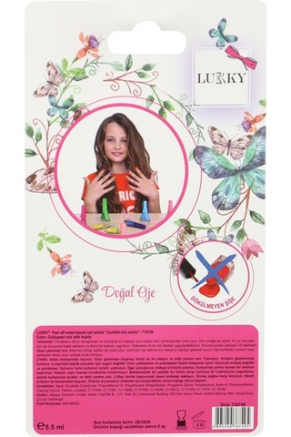 Lukky Soyulabilir Konfeti Simli Transparan Oje