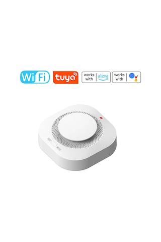Hallow Beyaz Tuya Wifi Akıllı Duman Alarmı Ev Yangın Duman Sensörleri