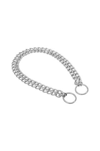 Doggie Eğitim Serisi Çift Boğma Zincirli Köpek Boyun Tasması Krom