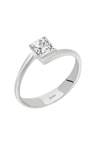 Sirius G Renk 0,25 Ct Prenses Kesim Pırlanta Yüzük 0823R0150