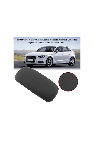 Shineyee Audi A3 2003-2012 İçin Gri Kumaşlı Kolçak Kapağı, Kolay Montaj, Yüksek Kalite Garantili.