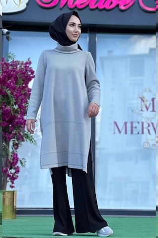 Miss Dalida Triko Tunik Çok Renkli