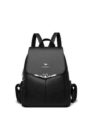 Lichen Kadınlar İçin Lüks Tasarımcı Moda Sırt Çantası Okul Siyah