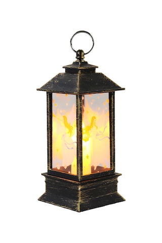 Qingmipy Pilli Çalışan Noel Feneri - Geyik/kardan Adam/melek/noel Baba Şeklinde Asılı Dekoratif Aydınlatma Çok Renkli