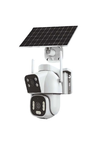 Solar Güneş Enerjili İnox X22 2+2 Mp Çift Lensli 4g Esım Black Light Aov Ptz Güvenlik Kamerası