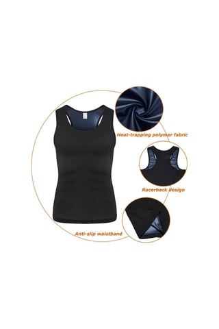Multiflexpro Termal Sauna Terleten Erkek Atlet Siyah