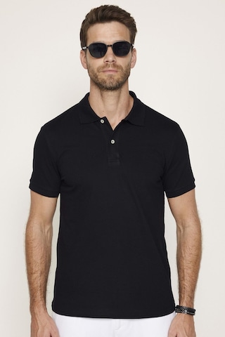 Tudors 30765 Slim Fit Pamuklu Serin Tutan Kumaş Erkek Tişört Siyah