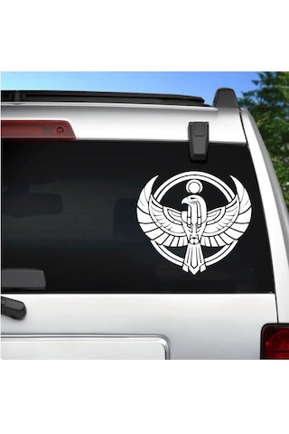 Tanrı Horus Sticker -eski Mısır Mitoloji Sticker - Araba Oto Motosiklet Cam Araç Pc Laptop Sticker - 00350 60x54 Cm