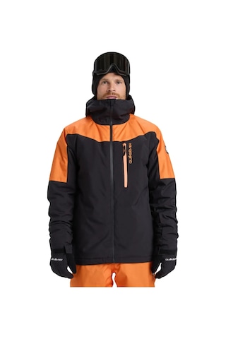 Quiksilver Quıksılver Tıtano Jk Erkek Almond - Solid Snowboard Ceketi Eqytj03513-cmd0 Siyah - Turuncu