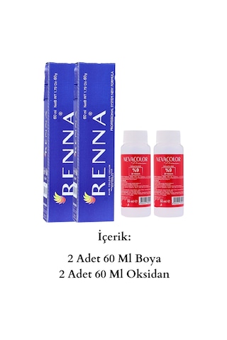 Renna Tüp Boya 2 x 60 ML 9.44 + Oksidan 2'li