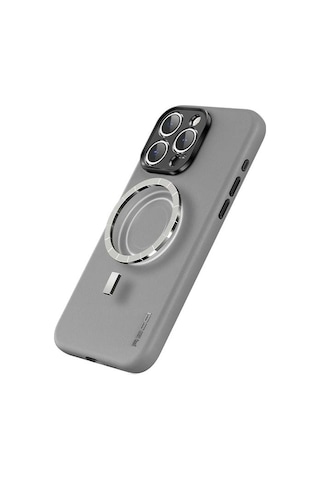 Apple Uyumlu iPhone 15 Plus Kılıf Recci Magsafe Şarj Özellikli Kamera Korumalı Explore Serisi Kapak Gri