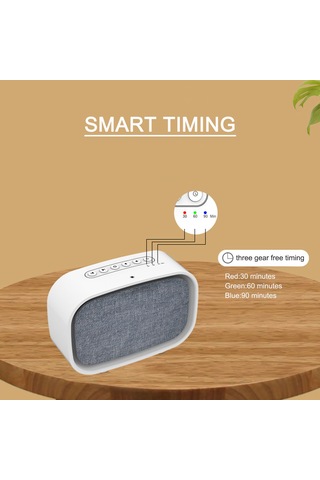 Shineyee Siyah Veya Beyaz Renk Seçenekli, 5v 1a Girişli Taşınabilir Beyaz Gürültü Makinesi Beyaz