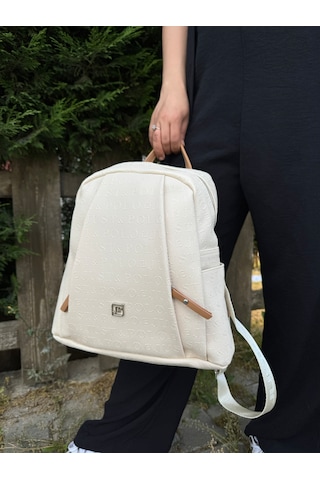 Just Polo Kadın Krem Taba Büyük Boy Sırt Çantası