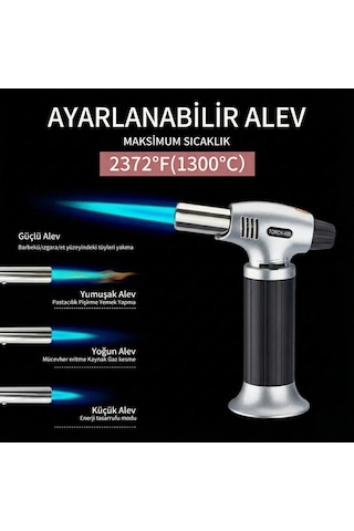 Goldorion Or-400 Gazlı Torch Pürmüz Çakmak - Mangal Ve Pasta Yakma Tabancası Çok Renkli