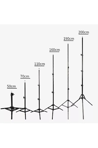 Tripod Kamera Işık Ayağı Fotoğraf Makinesi Monopod 50 Cm-200 Cm Açılabilir Katlanabilir Tripod